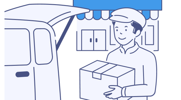 店舗にお弁当集荷